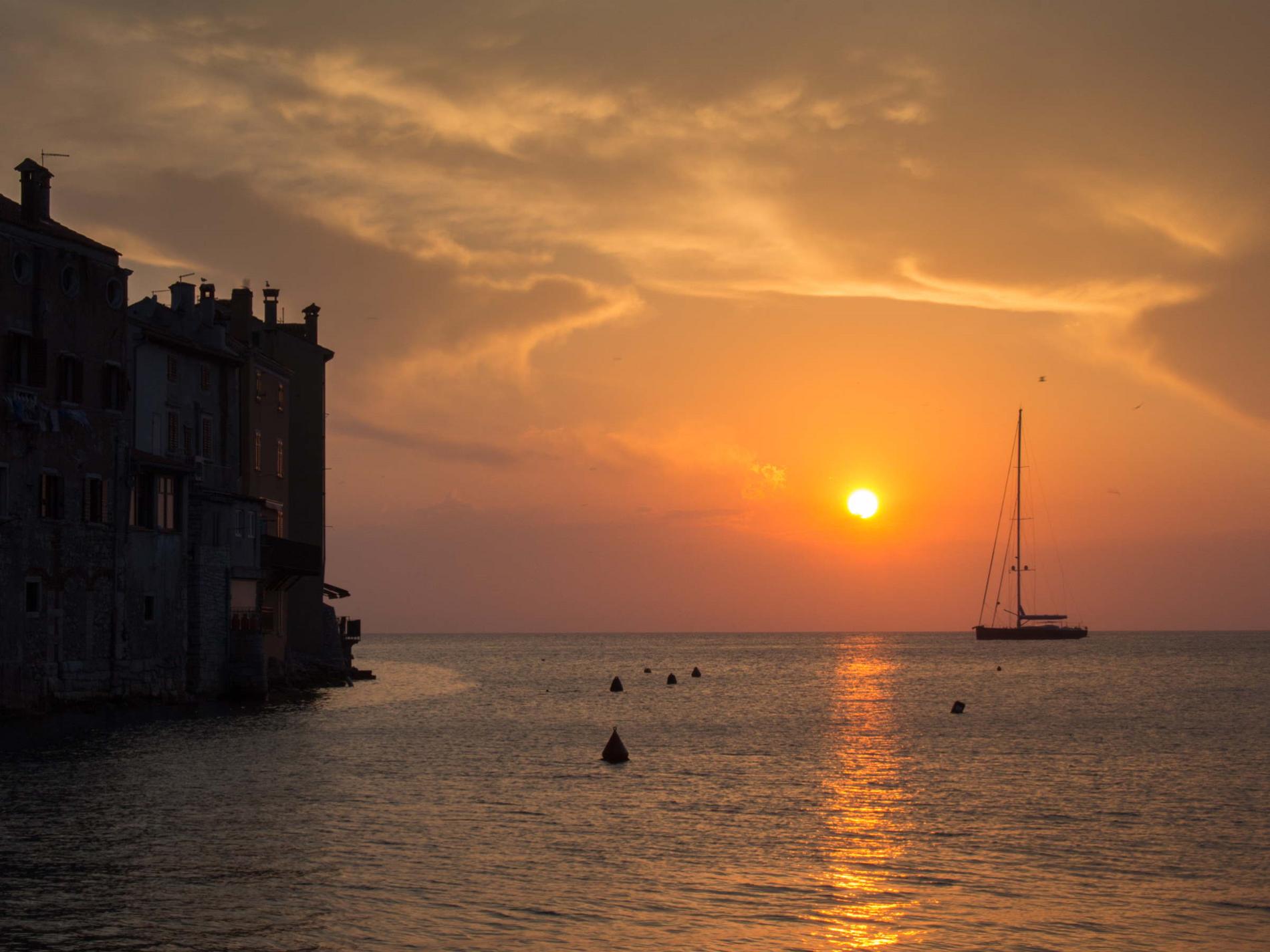 Kroatië Rovinj Zonsondergang